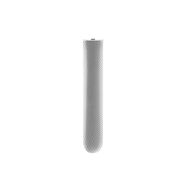 Front-facing view of Ploom AURA front panel in Lunar Silver Augmented Pattern color, showcasing clean lines and a balanced, modern aesthetic.
