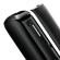 Close-up of Jet Black Augmented Pattern Ploom AURA front panel detached from the device, revealing textured pattern details and bold dark tones
