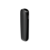 Side profile of the Ploom AURA Jet Black device highlighting its slim silhouette and ergonomic heated tobacco design.