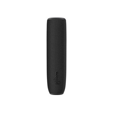 Jet Black Ploom AURA Back Cover front facing, highlighting smooth, elegant surface and contemporary minimalist design.