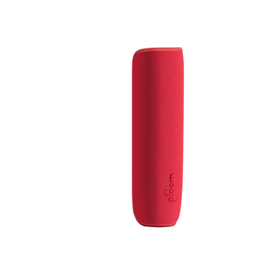 Lava Red Ploom AURA Back Cover right view, showing smooth edges and bold color designed for confident everyday expression.