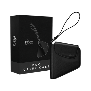 Ploom AURA Duo Carry Case Jet Black pack direka untuk membawa peranti dan isian semula bersama dalam format ringkas sedia travel.