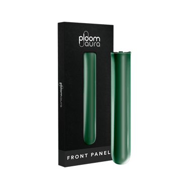 Ploom AURA Front Panel Amazon Green pack, radiating a lively, vibrant hue that inspires creativity and reflects your personal style.