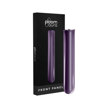 Pek panel hadapan Ploom AURA warna Lavender mempamerkan aksesori modular dan warna vibrant untuk pengguna mempersonalisasi peranti mereka.
