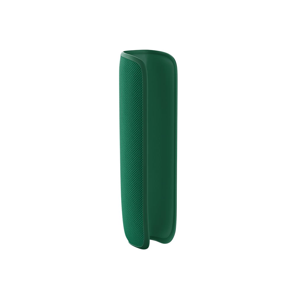 Amazon Green Back Cover for Ploom AURA shown alone, highlighting the smooth surface, refined finish, and deep green tone inspired by nature
