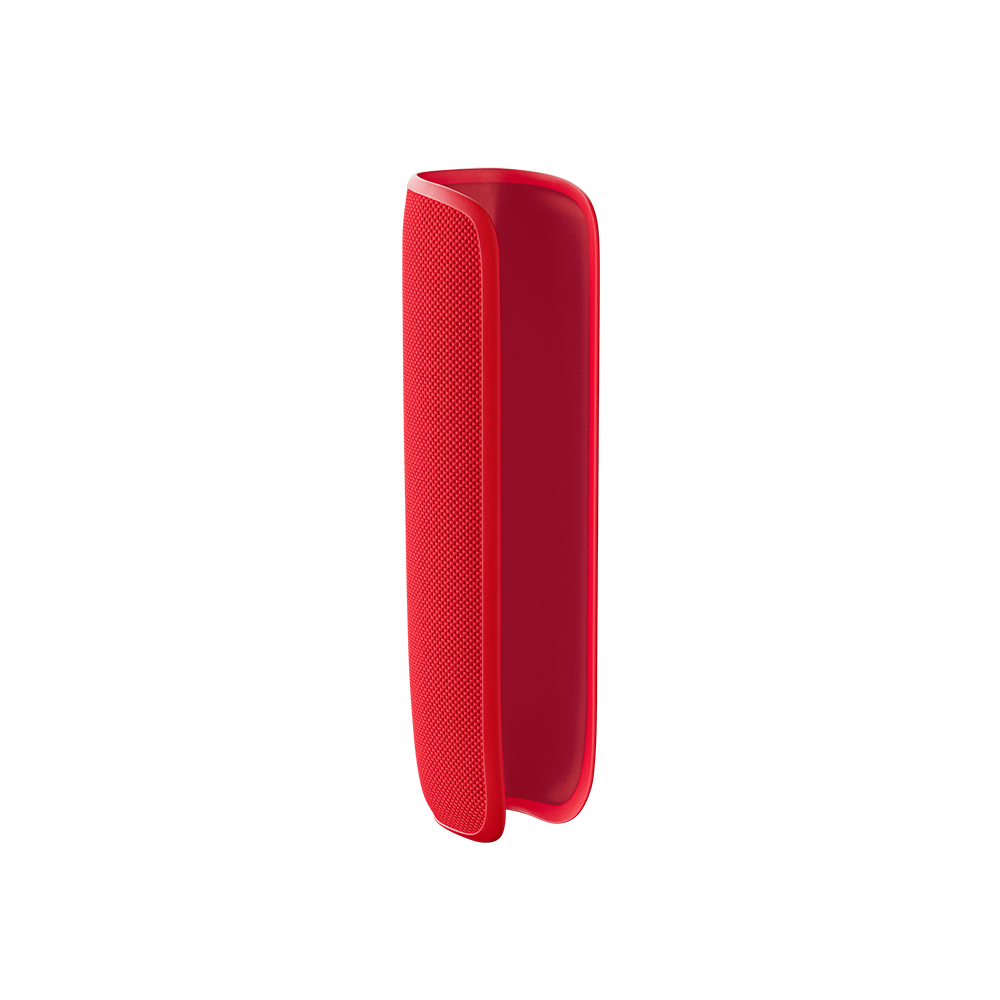 Lava Red Back Cover for Ploom AURA shown alone, highlighting a vivid finish and smooth surface that feels bold yet refined.
