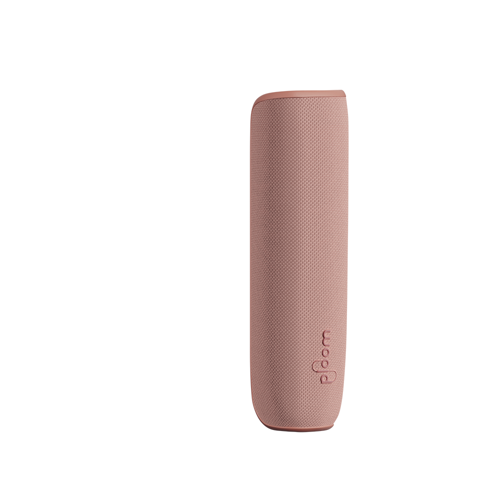 Pandangan kanan Rose Gold Ploom AURA Back Cover, menonjolkan lengkung lembut, tepi halus dan kemasan logam hangat mewah.

