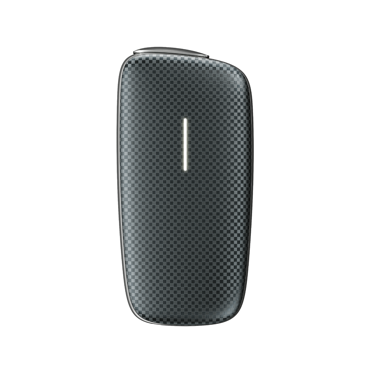 Ploom X Advanced squared front panel slate grey on device
