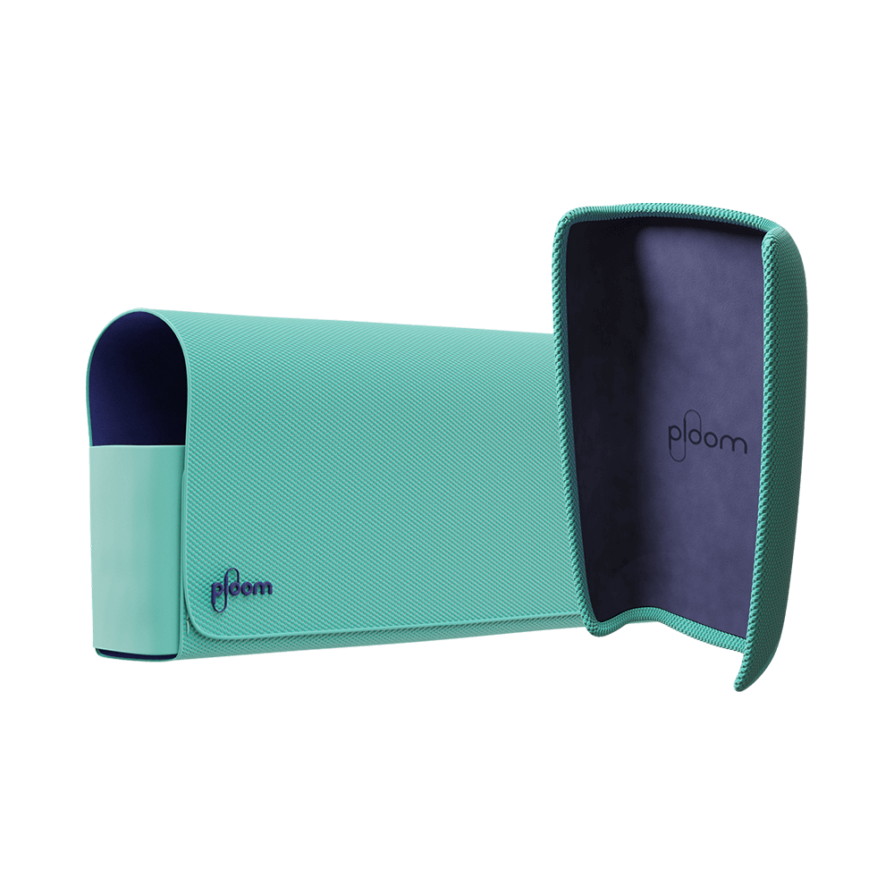 Ploom X Advanced Aqua Halo Back Cover + Carry Case Bundle