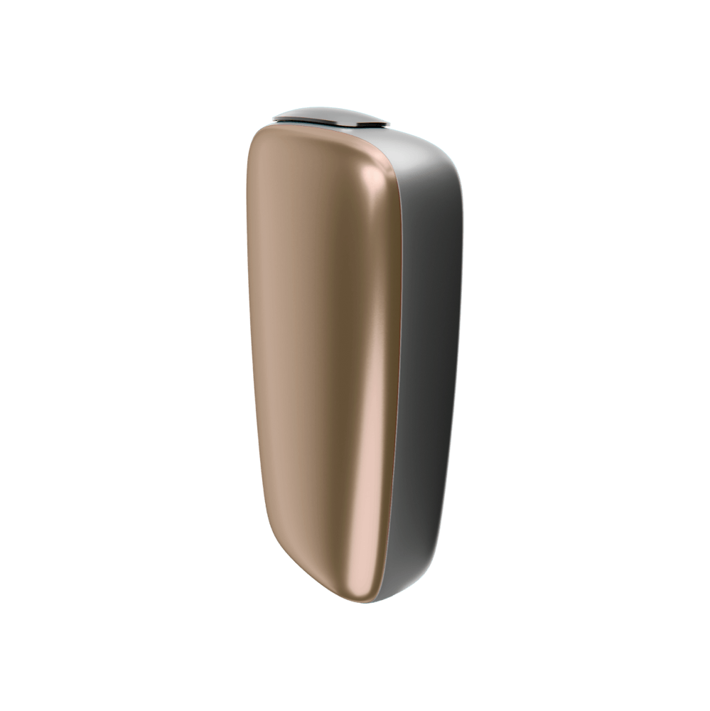 Ploom X Advanced front panel gold side facing
