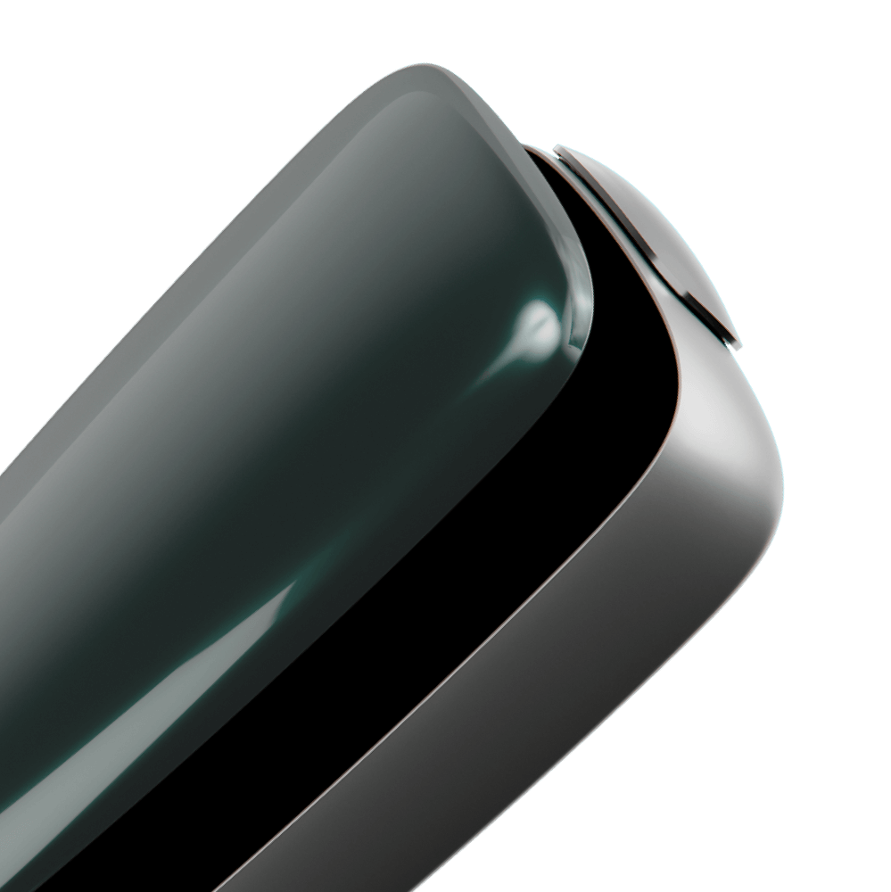 Ploom X Advanced front panel deep water green close up
