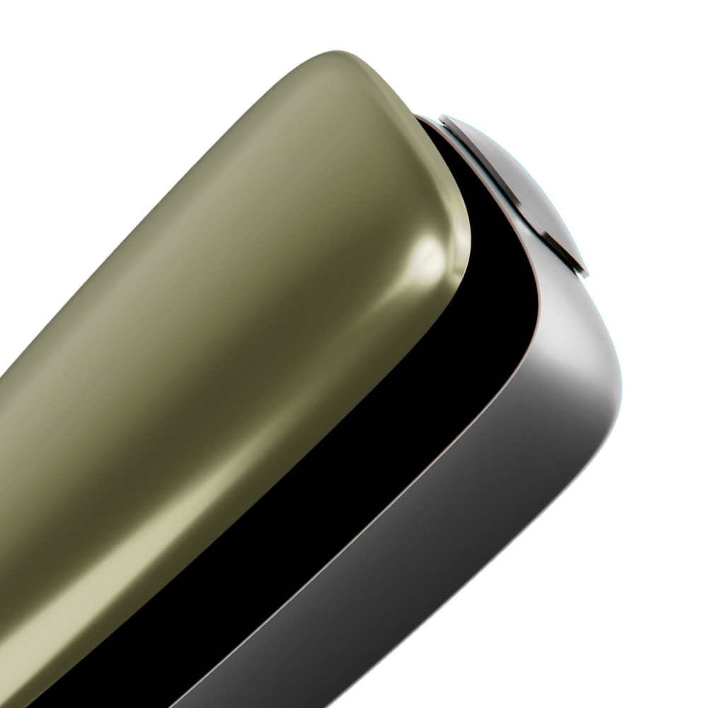 Ploom X Advanced front panel golden haze close up
