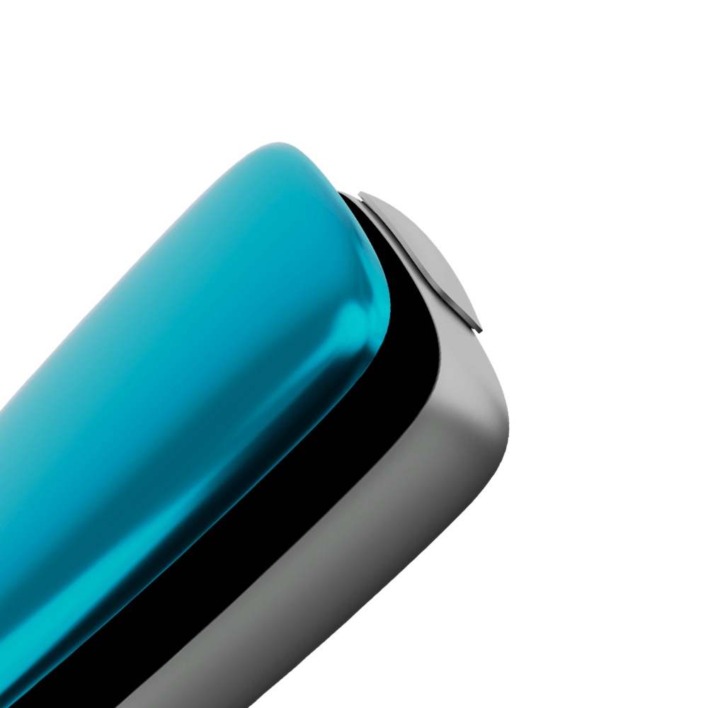 Ploom X Advanced front panel ocean blue close up
