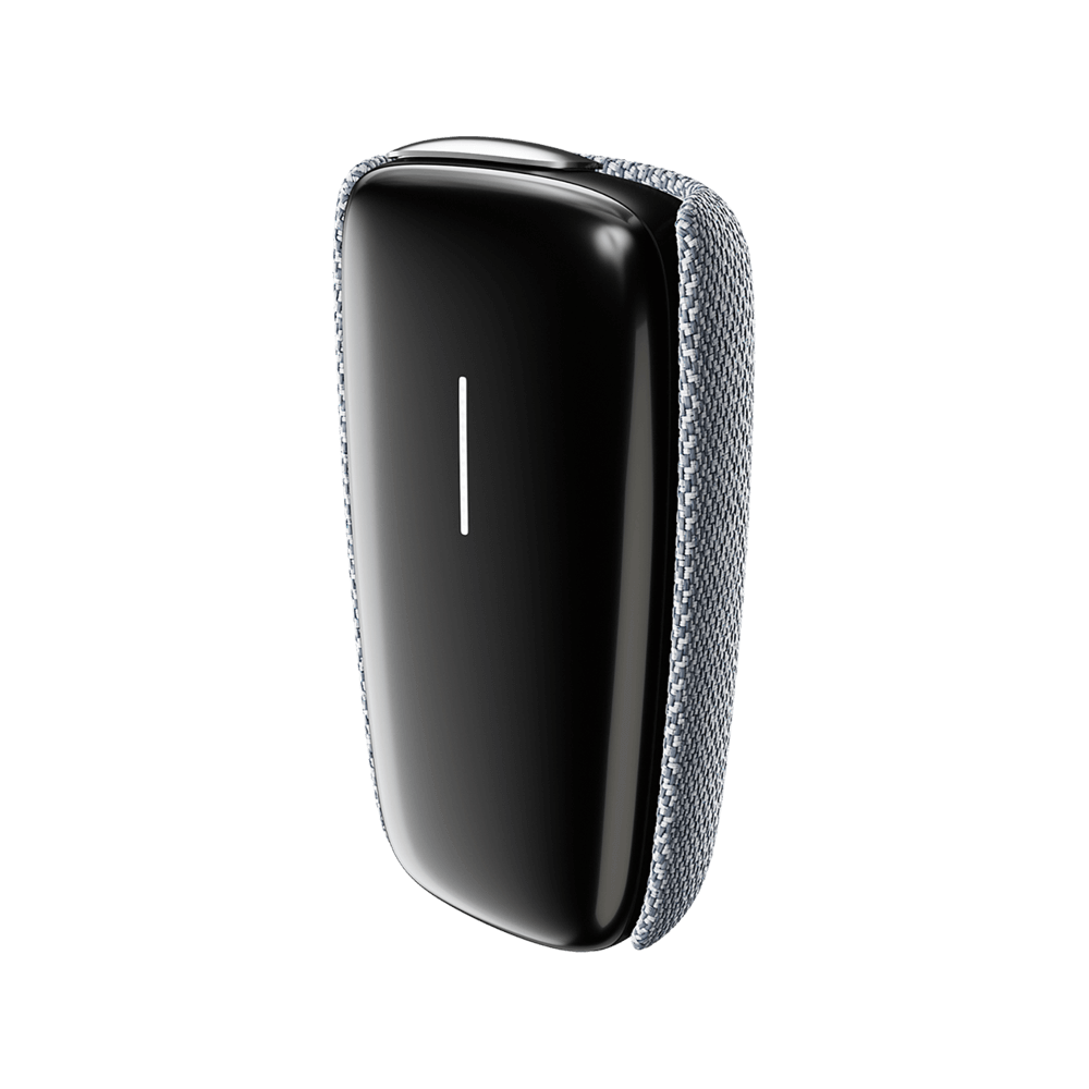 Ploom X Advanced fabric back cover grey back open lateral
