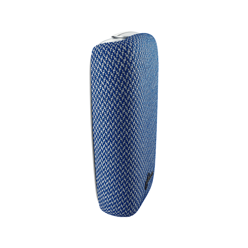 Ploom X Advanced fabric back cover blue open lateral shot

