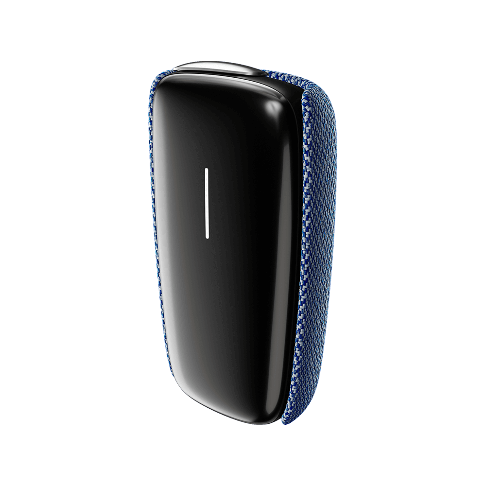 Ploom X Advanced fabric back cover blue inside front shot
