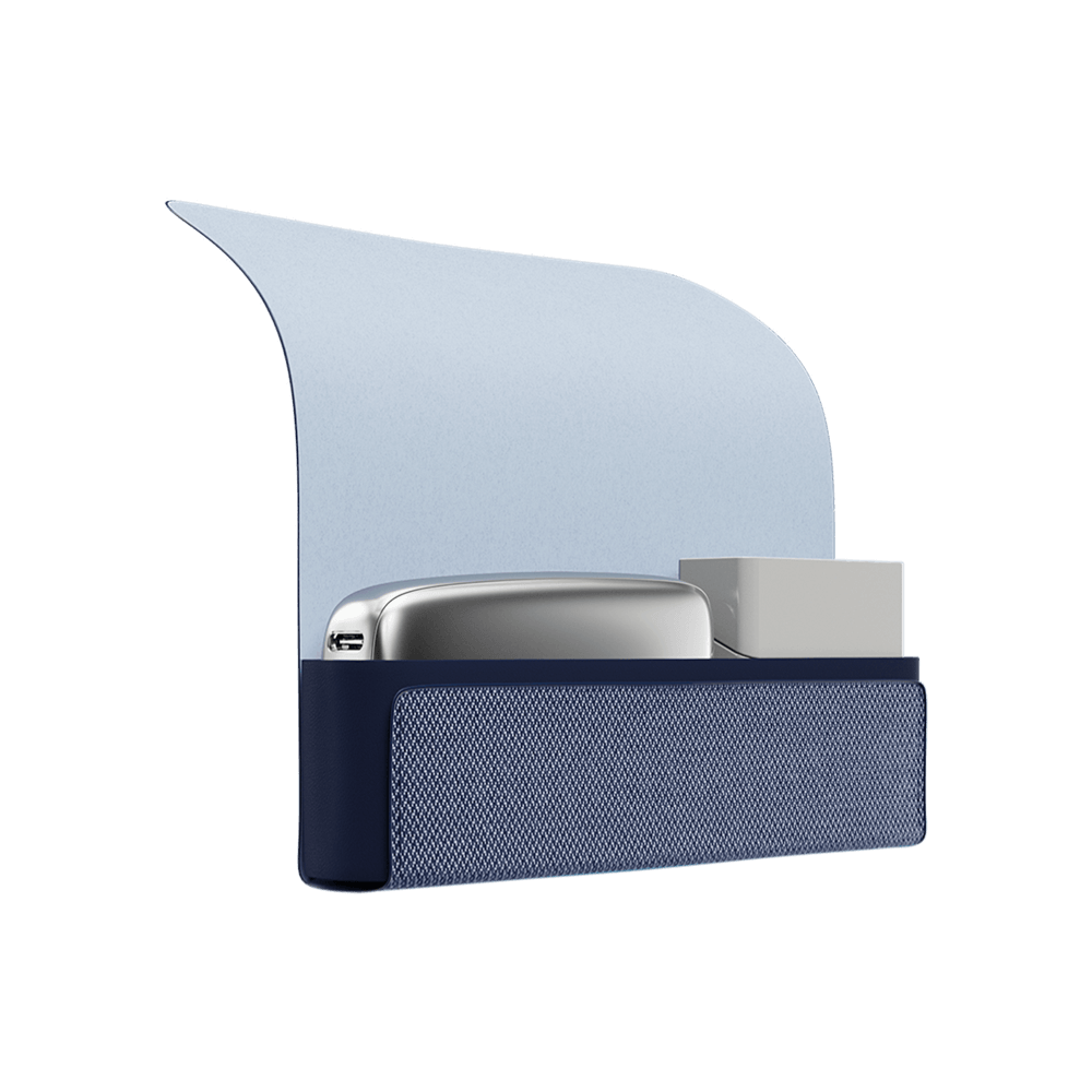 Gambar sisi sarung pembawa blue fabric Ploom X Advanced
