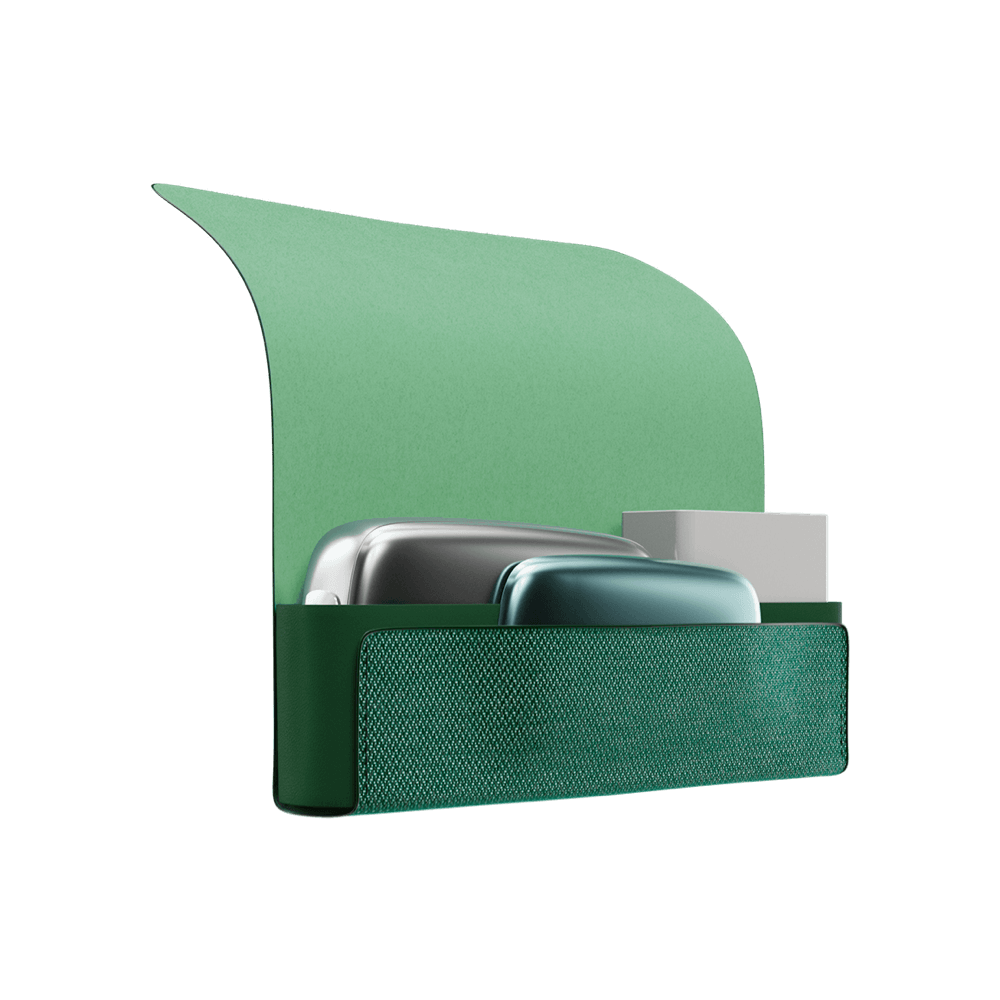 Ploom X Advanced fabric carry case green open
