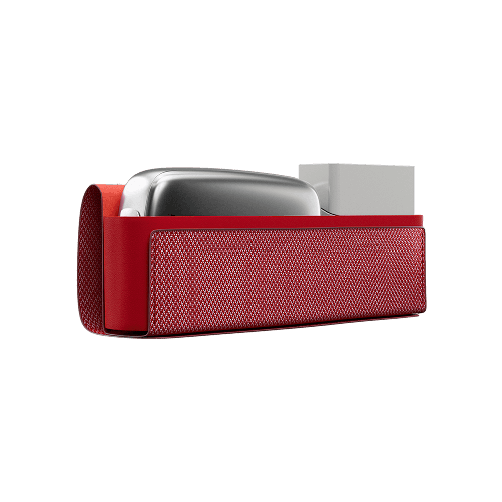 Ploom X Advanced fabric carry case red open lateral
